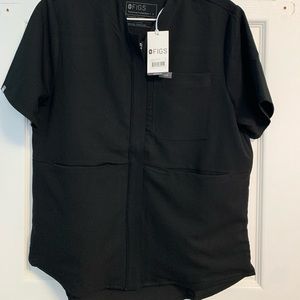 Figs black masaya scrub top.